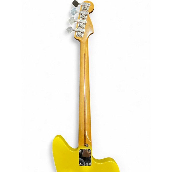 Used Fender Pawn Shop Reverse Jaguar Bass TV Yellow Electric Bass Guitar
