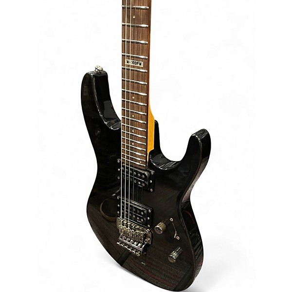 Used ESP LTD M100FM Trans Charcoal Solid Body Electric Guitar