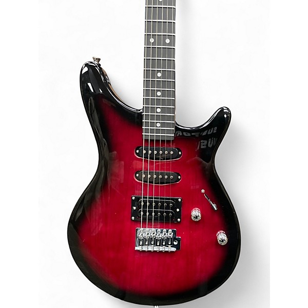 Used 2025 Rogue rocketeer Candy Red Burst Solid Body Electric Guitar