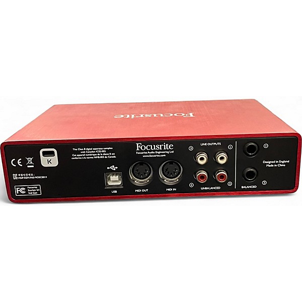 Used 2017 Focusrite Scarlett 2i4 2ND GEN Audio Interface