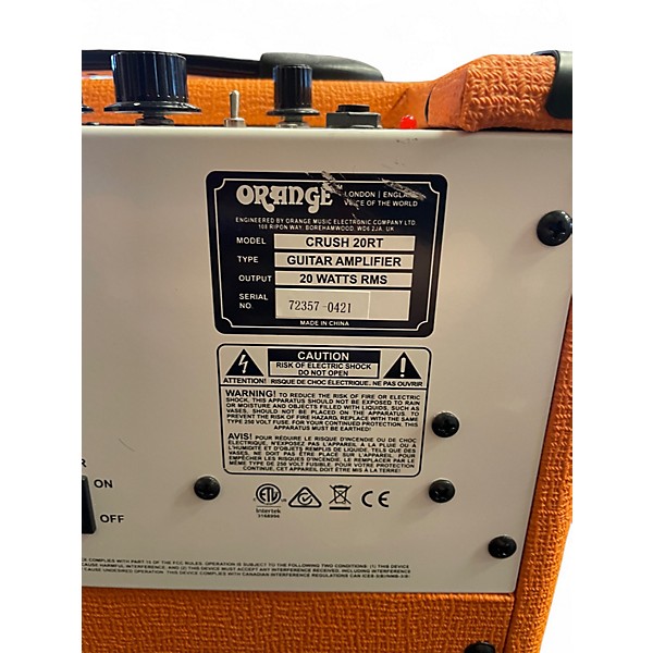 Used Orange Amplifiers Crush 20 20W 1x8 Guitar Combo Amp