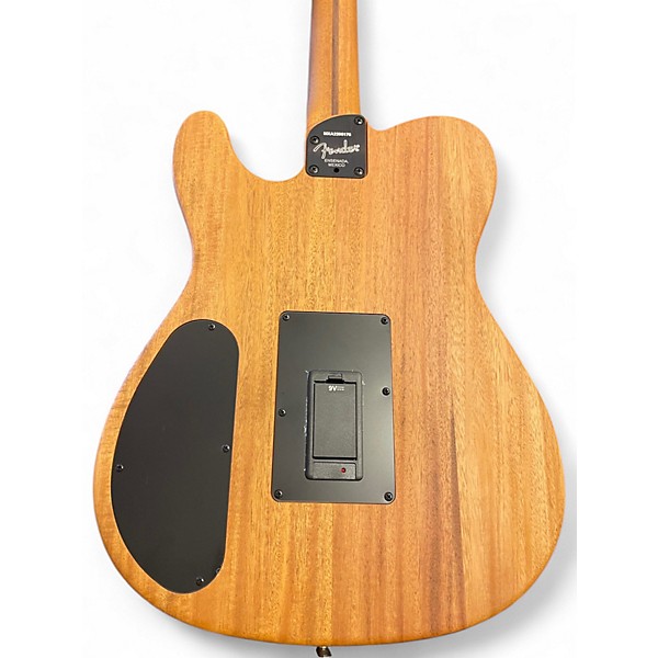 Used Fender Acoustasonic Player Telecaster Brushed Black Acoustic Electric Guitar