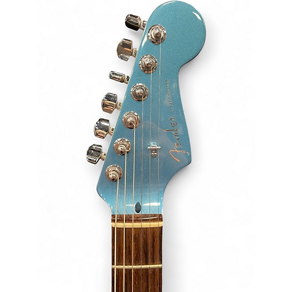 Used 2006 Fender American Standard Stratocaster Blue Solid Body Electric Guitar