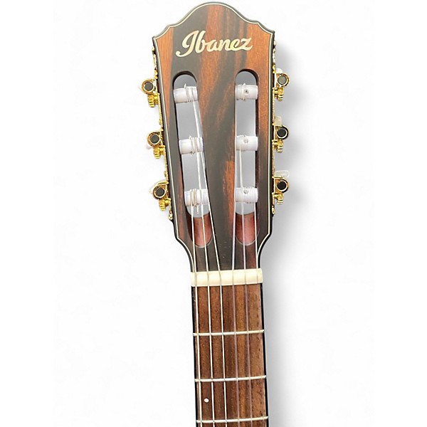 Used Ibanez FRH10N Brown Sunburst Classical Acoustic Electric Guitar