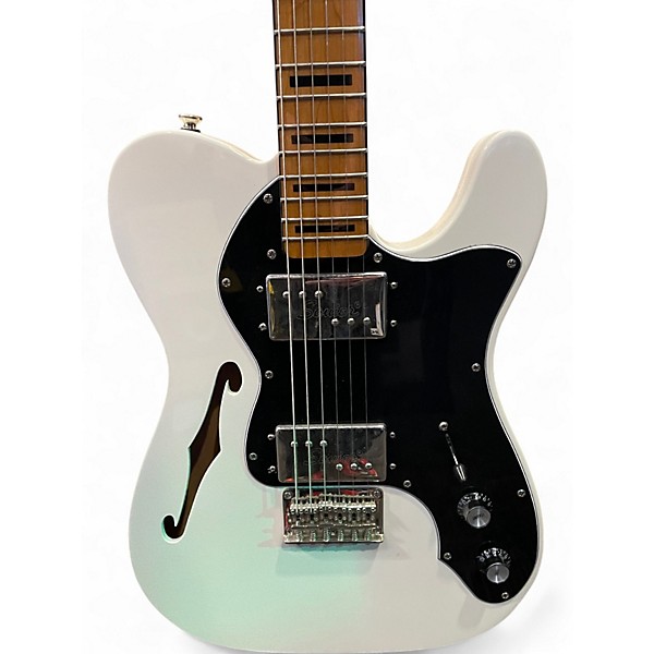 Used Squier Classic Vibe 70s Thinline Telecaster WHITE Hollow Body Electric Guitar