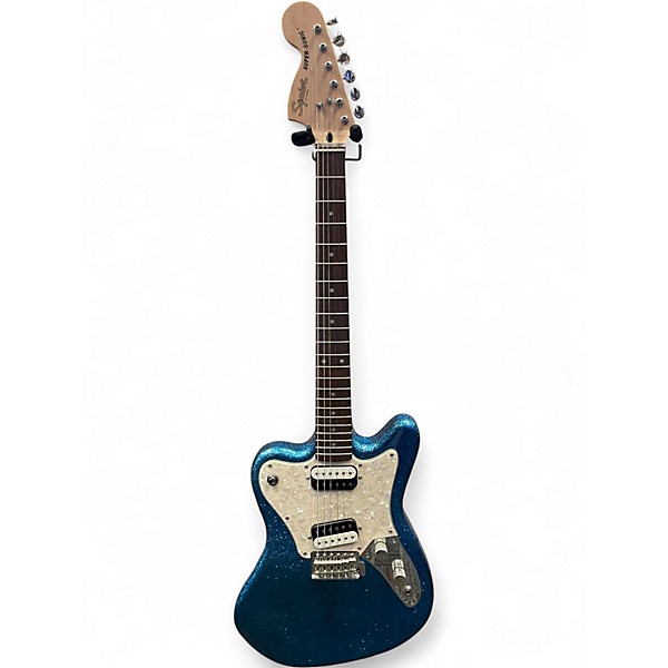 Used Squier PARANORMAL SUPER-SONIC BLUE SPARKLE Solid Body Electric Guitar