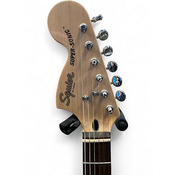 Used Squier PARANORMAL SUPER-SONIC BLUE SPARKLE Solid Body Electric Guitar