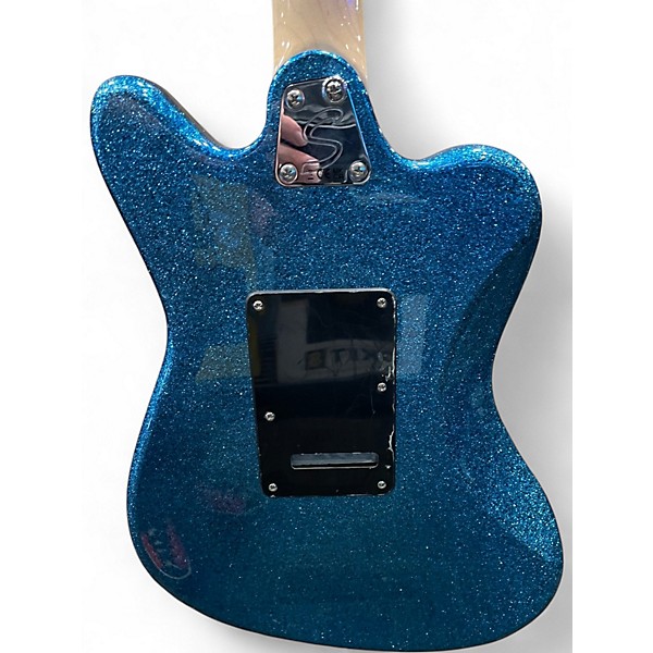 Used Squier PARANORMAL SUPER-SONIC BLUE SPARKLE Solid Body Electric Guitar