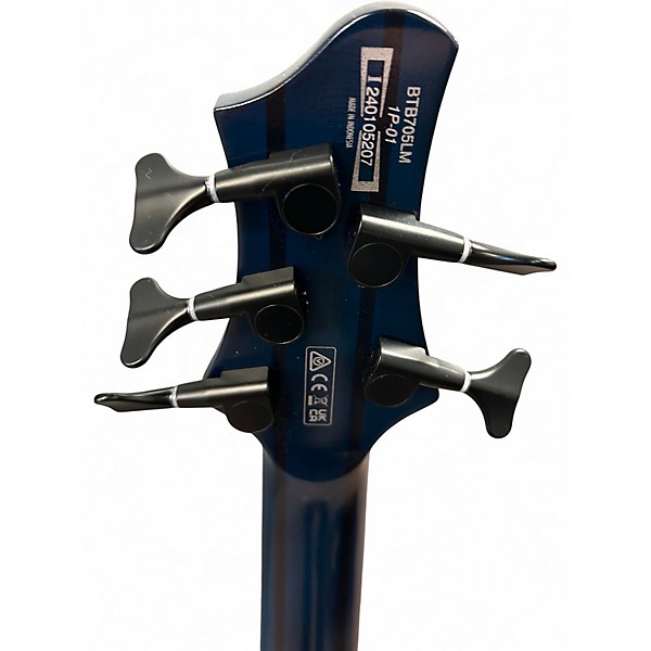 Used Ibanez BTB705LM Trans Blue BURST Electric Bass Guitar