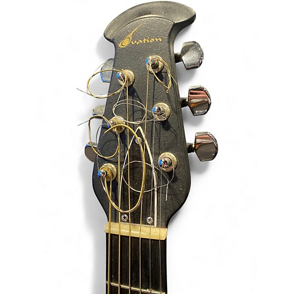 Used Ovation 1111-6 Cattleback Vintage White Acoustic Guitar