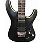Used Schecter Guitar Research Damien Platinum 6 Floyd Rose Sustainiac  Black Solid Body Electric Guitar