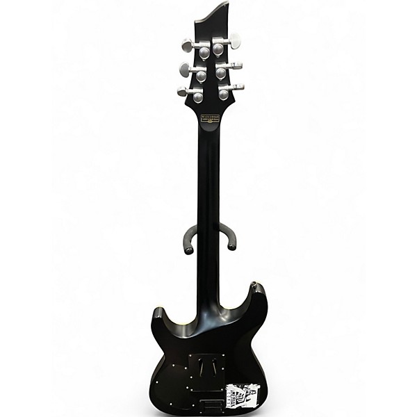 Used Schecter Guitar Research Damien Platinum 6 Floyd Rose Sustainiac  Black Solid Body Electric Guitar