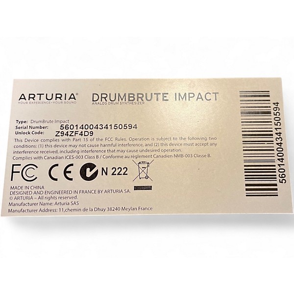 Used Arturia Drumbrute Impact Drum Machine