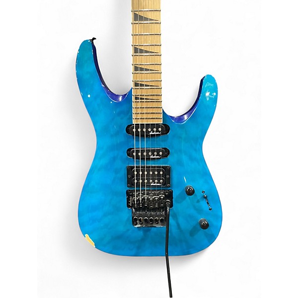 Used Jackson JS34Q Dinky DKAM Trans Blue Solid Body Electric Guitar