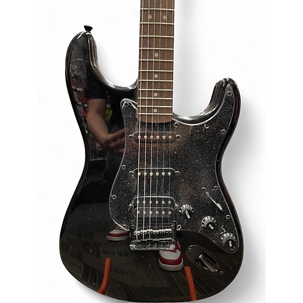 Used Squier FSR BULLET STRATOCASTER HSS Metallic Black Solid Body Electric Guitar