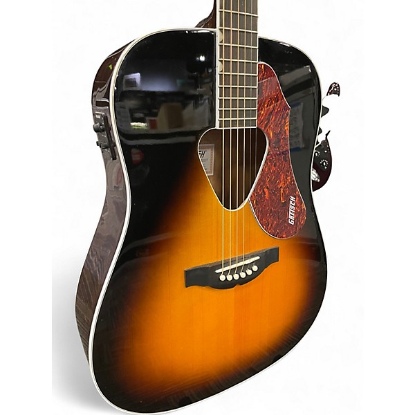 Used Gretsch Guitars G5024E Rancher 2 Color Sunburst Acoustic Electric Guitar