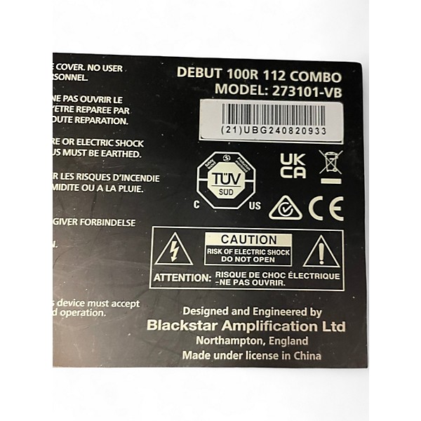 Used Blackstar DEBUT100R Guitar Combo Amp