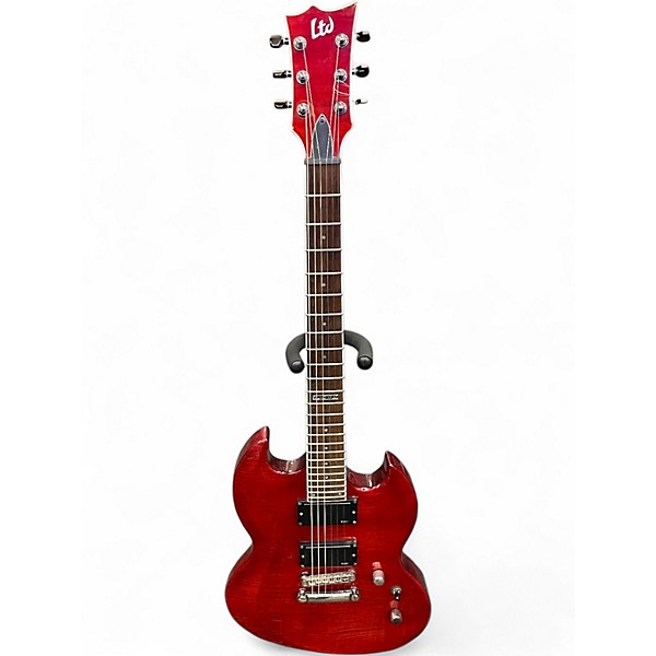 Used ESP LTD VIPER 200FM Red Solid Body Electric Guitar