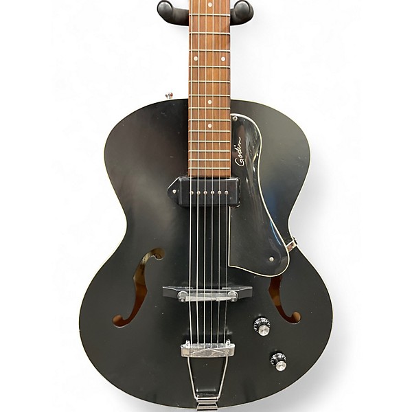 Used Godin 5th Avenue Kingpin P90 Satin Black Hollow Body Electric Guitar