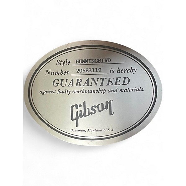 Used Gibson Hummingbird Black Acoustic Electric Guitar