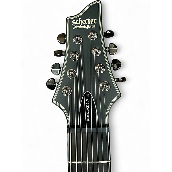 Used Schecter Guitar Research BLACKJACK SLS C8 Black Solid Body Electric Guitar