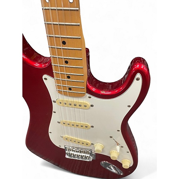 Used Samick S-style Candy Apple Red Solid Body Electric Guitar