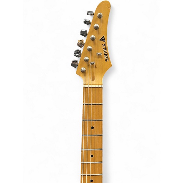 Used Samick S-style Candy Apple Red Solid Body Electric Guitar