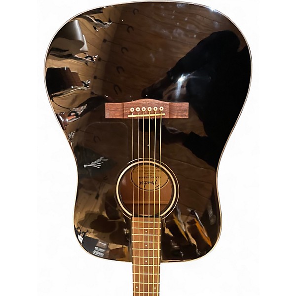 Used Fender CD60 Dreadnought Black Acoustic Guitar