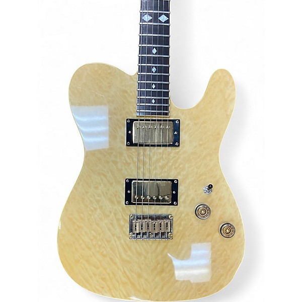 Used Schecter Guitar Research PT ELITE NATURAL QUILTED Solid Body Electric Guitar