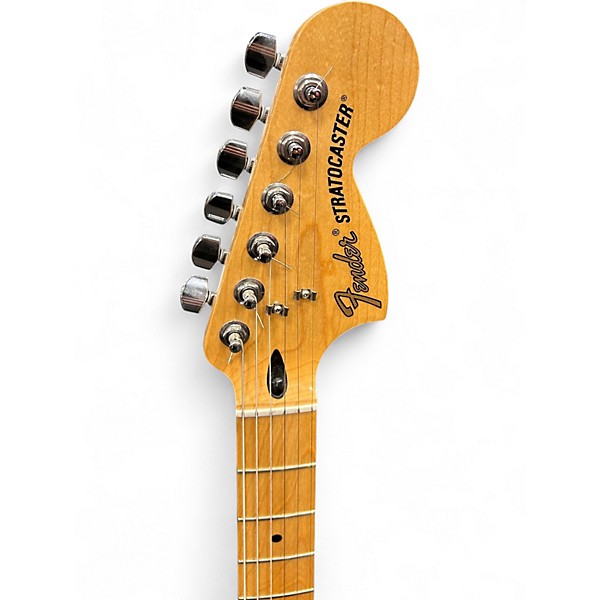 Used 2015 Fender Deluxe Roadhouse Stratocaster Yellow Solid Body Electric Guitar