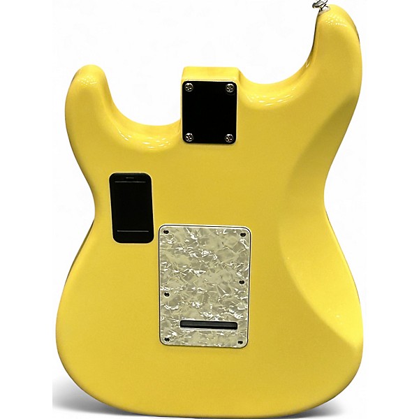 Used 2015 Fender Deluxe Roadhouse Stratocaster Yellow Solid Body Electric Guitar