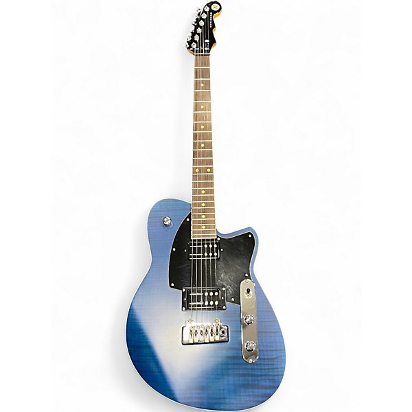 Used Reverend Reeves Gabrels Signature Satin Trans Blue Solid Body Electric Guitar