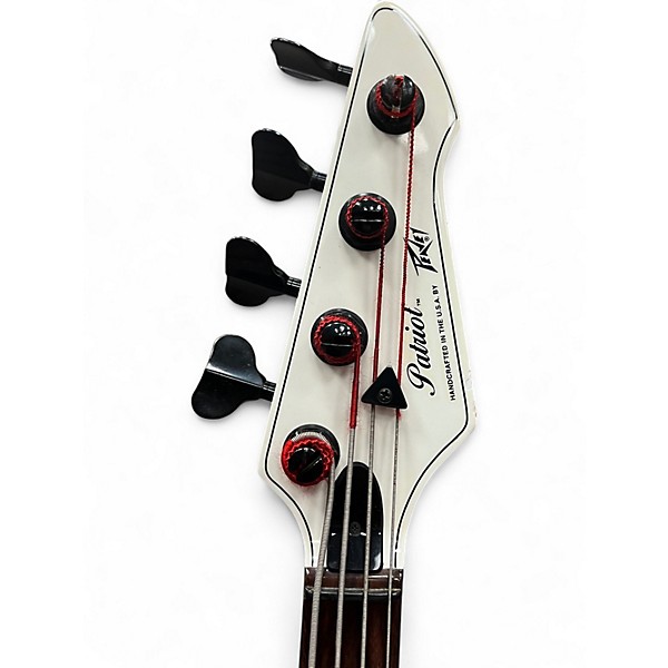Vintage 1980s Peavey Patriot white Electric Bass Guitar