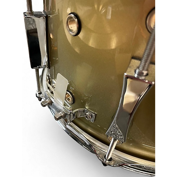 Used Pork Pie 13X7.5 Little Squealer Snare Gold Drum