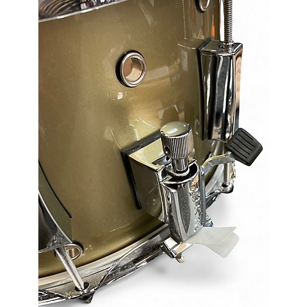 Used Pork Pie 13X7.5 Little Squealer Snare Gold Drum