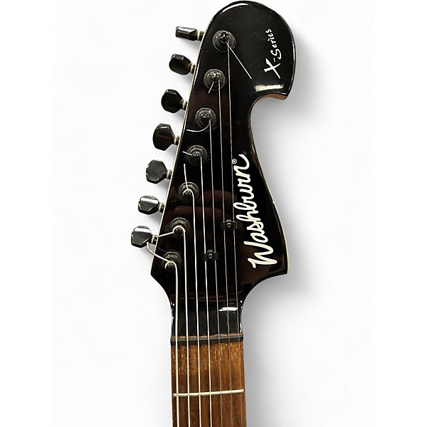 Used Washburn X SERIES 7 STRING Black Solid Body Electric Guitar
