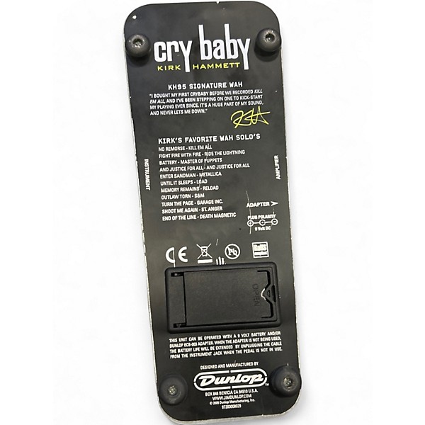 Used Dunlop KH95 Kirk Hammett Signature Cry Baby Wah Effect Pedal