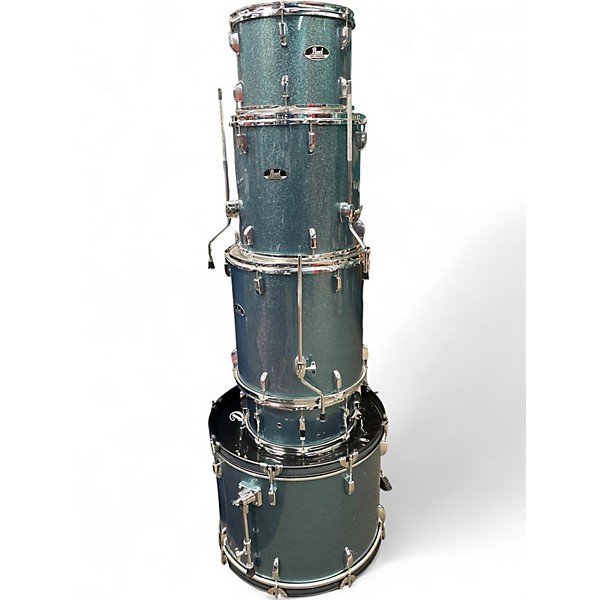 Used Pearl 5 Piece roadshow blue sparkle Drum Kit