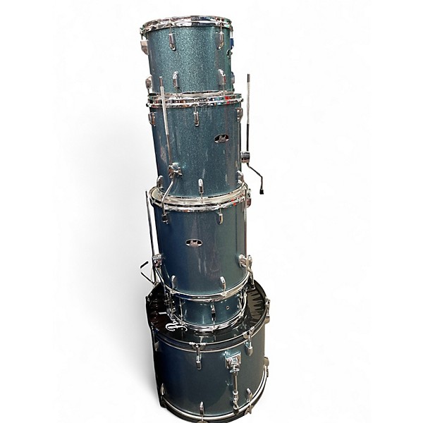 Used Pearl 5 Piece roadshow blue sparkle Drum Kit