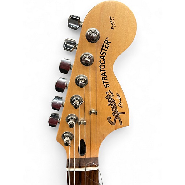 Used Squier Standard Stratocaster Cherry Sunburst Solid Body Electric Guitar