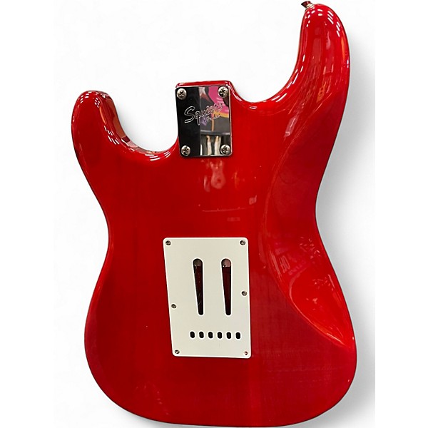 Used Squier Standard Stratocaster Cherry Sunburst Solid Body Electric Guitar