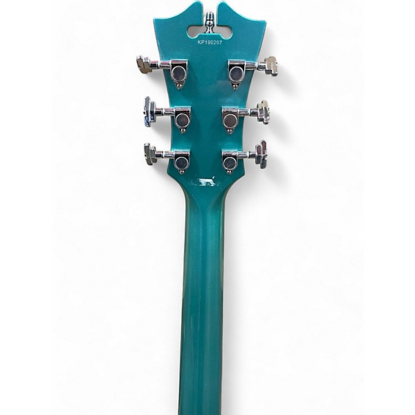 Used D'Angelico Premier Series DC Blue Hollow Body Electric Guitar