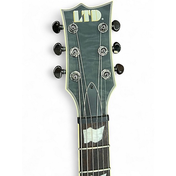 Used ESP LTD EC401QM Trans Black Solid Body Electric Guitar