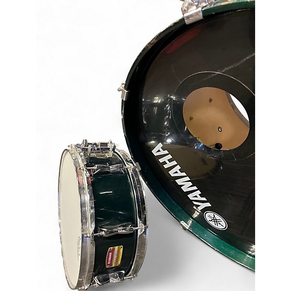 Used Yamaha 5 Piece Stage Custom Advantage Green Drum Kit