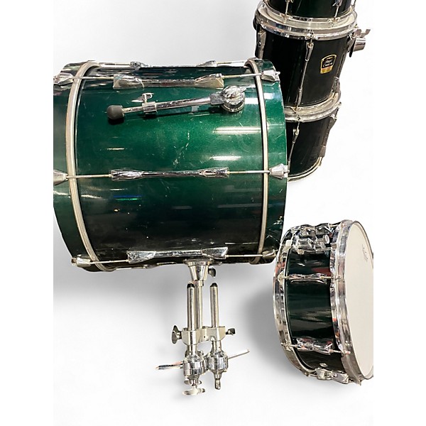 Used Yamaha 5 Piece Stage Custom Advantage Green Drum Kit