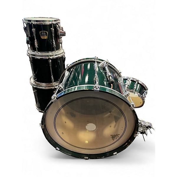 Used Yamaha 5 Piece Stage Custom Advantage Green Drum Kit