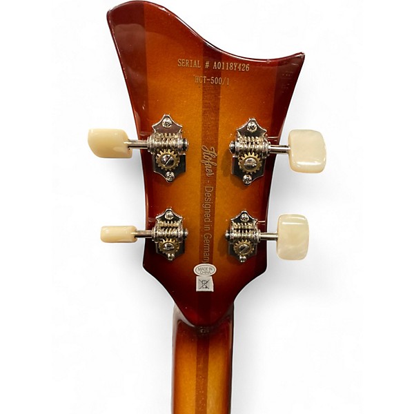 Used Hofner HCT500 2 Color Sunburst Electric Bass Guitar