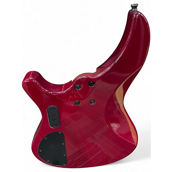 Used Mitchell MB200 Candy Apple Red Electric Bass Guitar