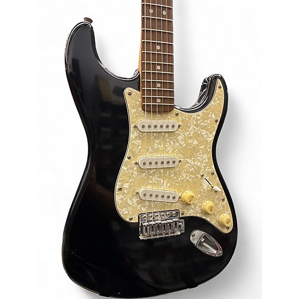 Used Squier Standard Stratocaster Black Solid Body Electric Guitar