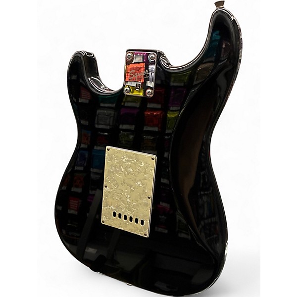 Used Squier Standard Stratocaster Black Solid Body Electric Guitar